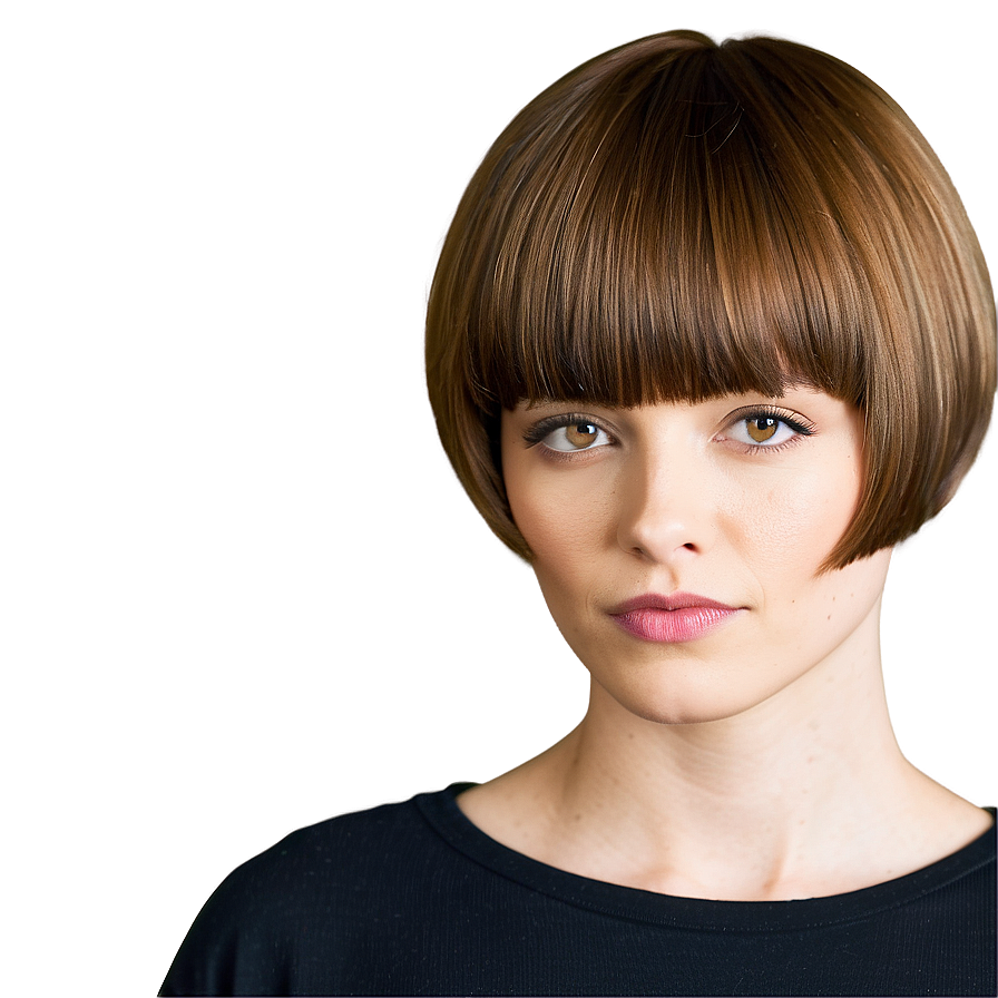 Short Bowl Cut Hair Png 06212024