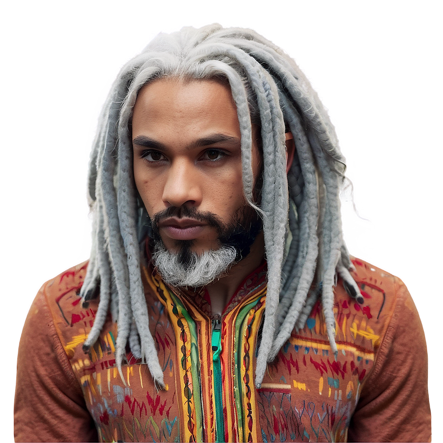 Short Dreads On White Hair Png 06272024