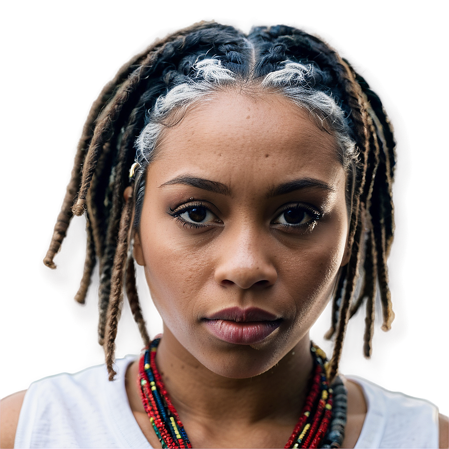 Short Dreads On White Hair Png Cvg