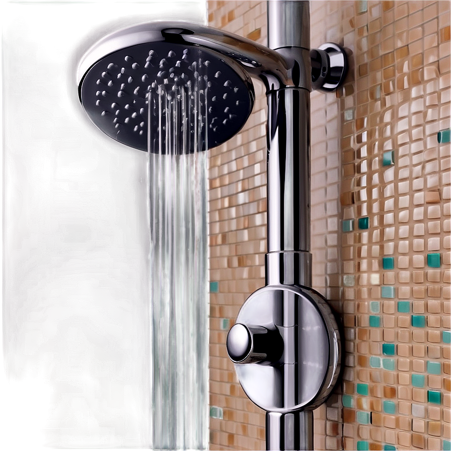 Shower With Mosaic Tile Detail Png 59