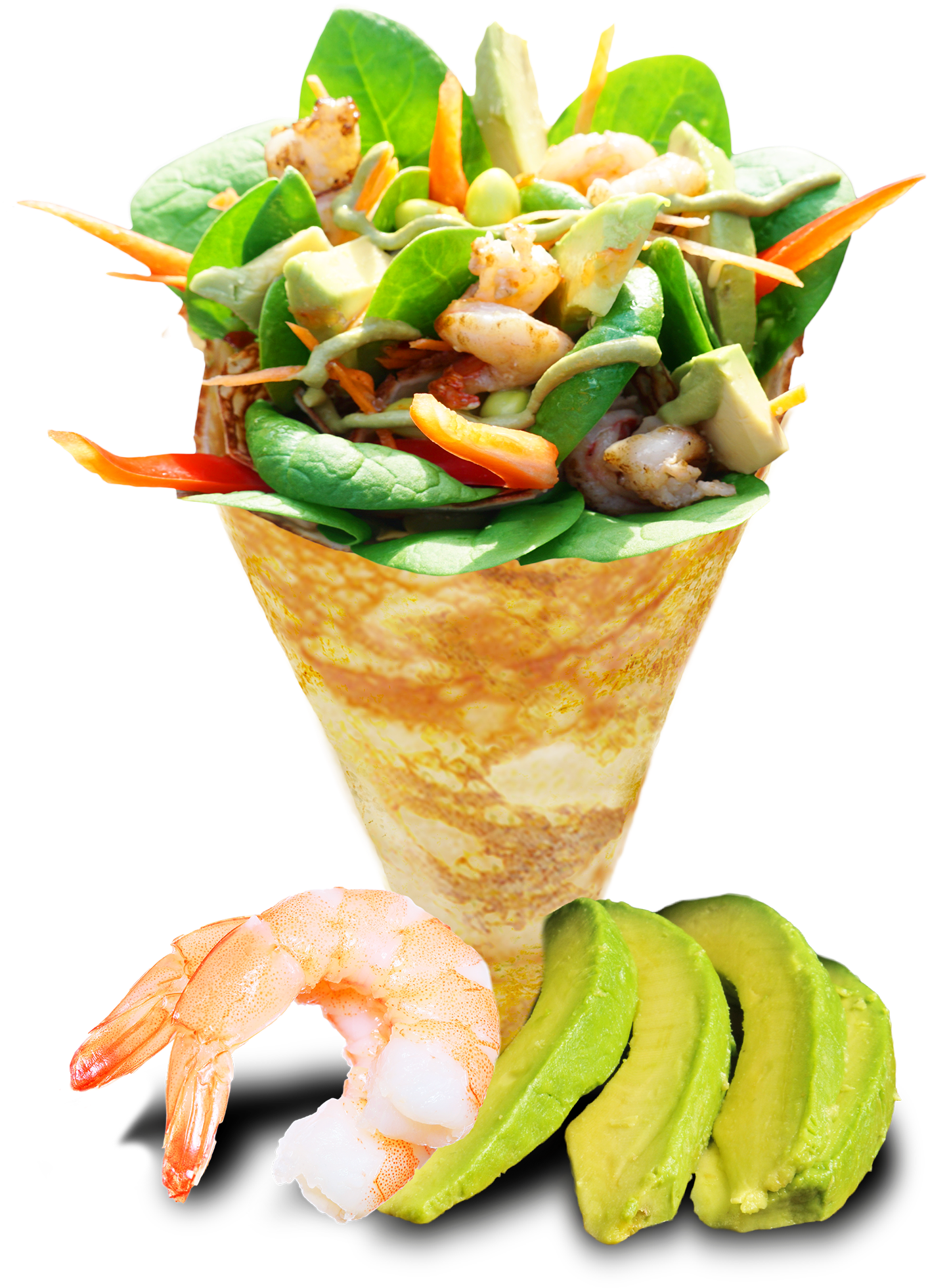 Shrimp Salad Conewith Avocado