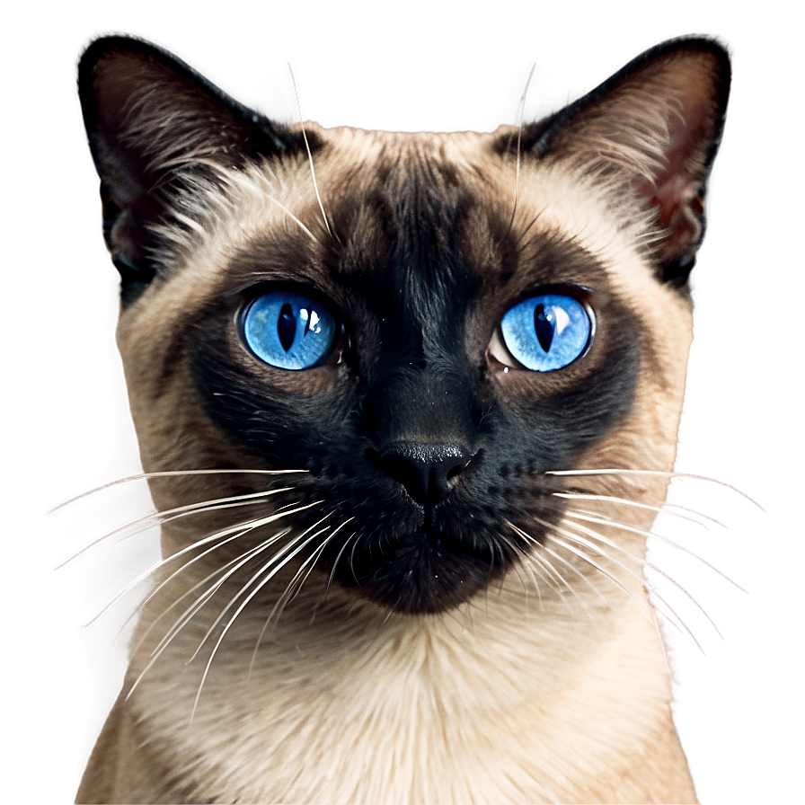 Siamese Cat Expressive Face Png 06292024