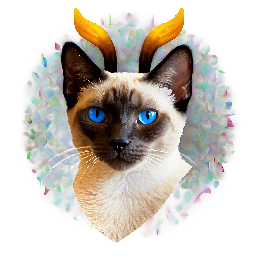 Siamese Cat Head Design Png 91