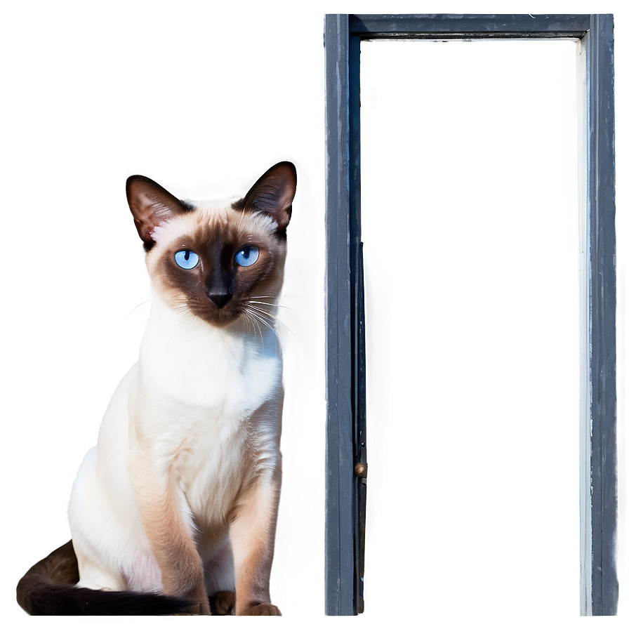 Siamese Cat Looking Out Window Png 06292024