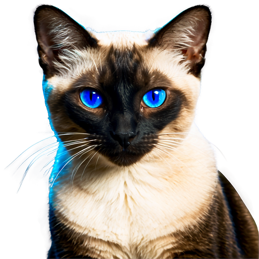 Siamese Cat With Sapphire Eyes Png 06292024