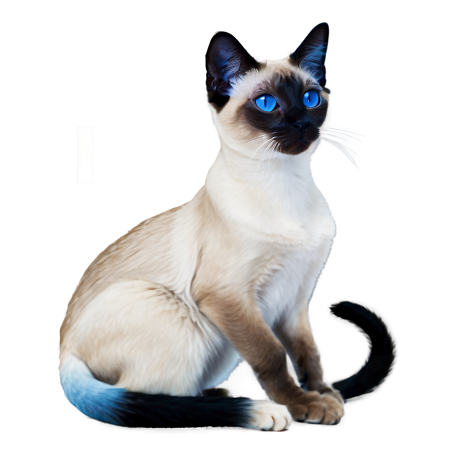 Siamese Cat With Sapphire Eyes Png Rbi76