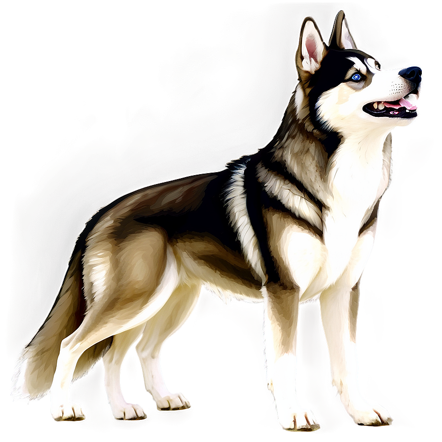 Siberian Husky In Forest Png 97