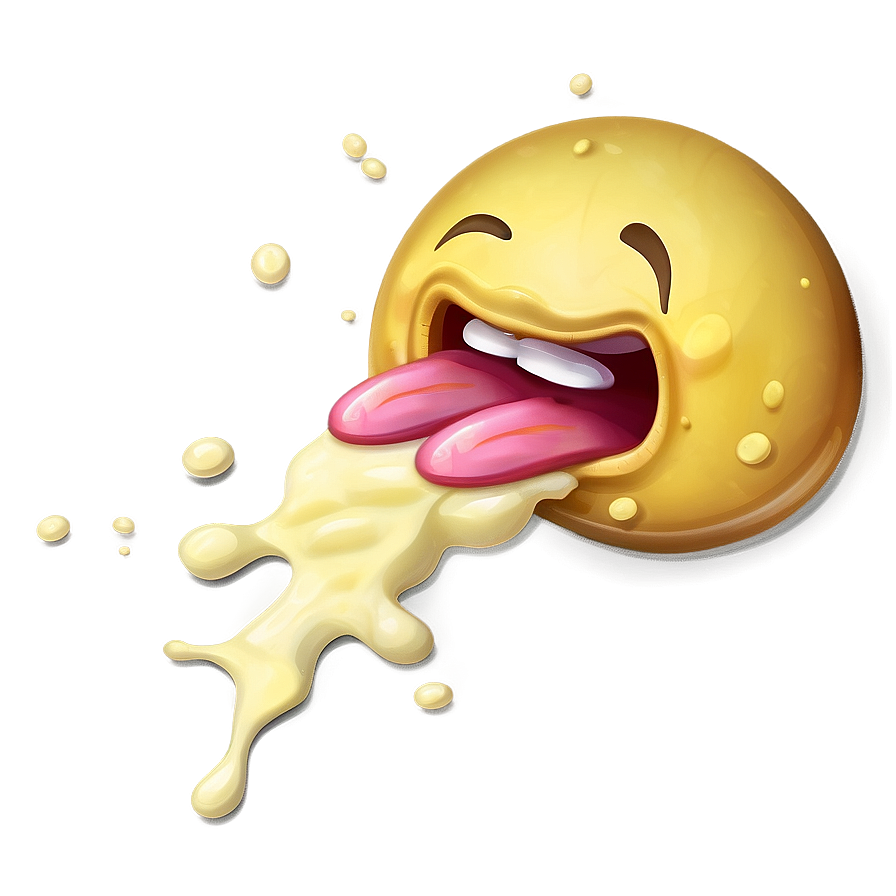 Sick Emoji With Vomit Png Yvb