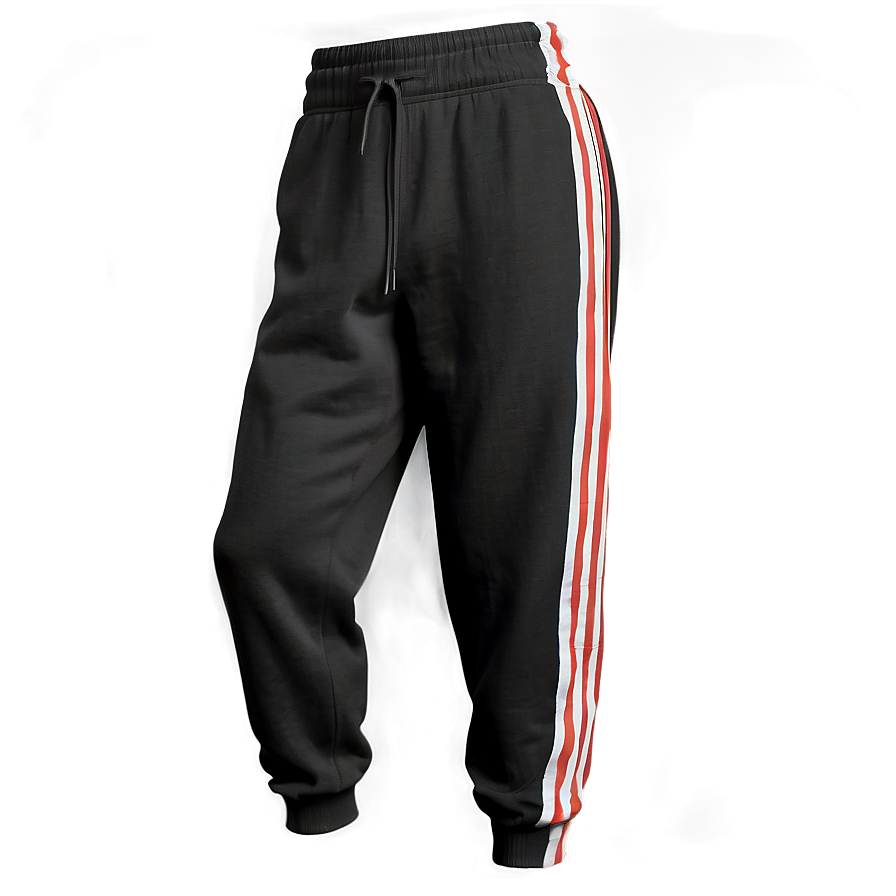 Side Stripe Black Sweatpants Png Osw