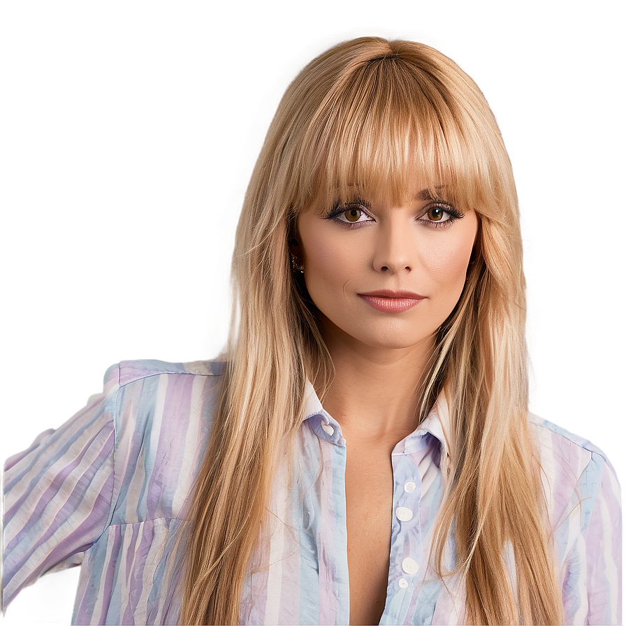 Side-swept Blonde Bangs Png 37