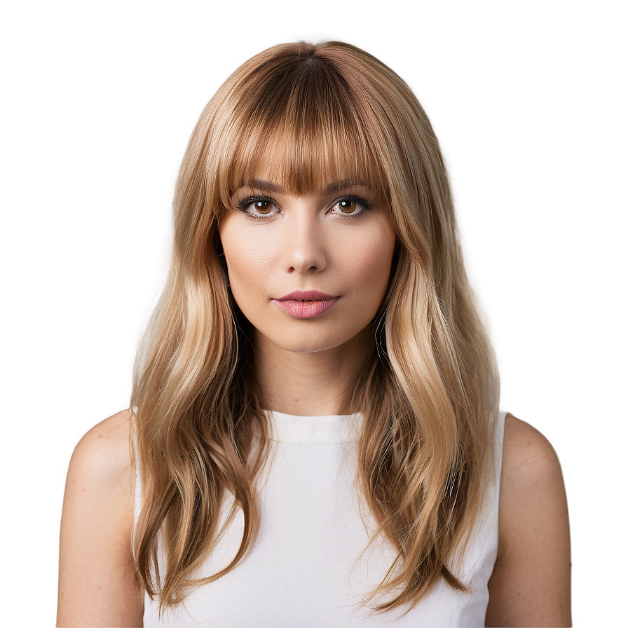 Side-swept Blonde Bangs Png 44