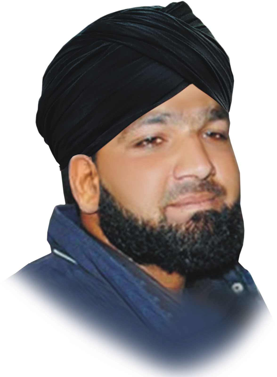 Sikh Man Wearing Black Turban