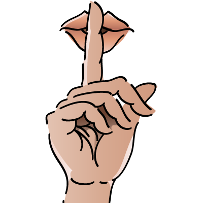 Silence Gesture Graphic