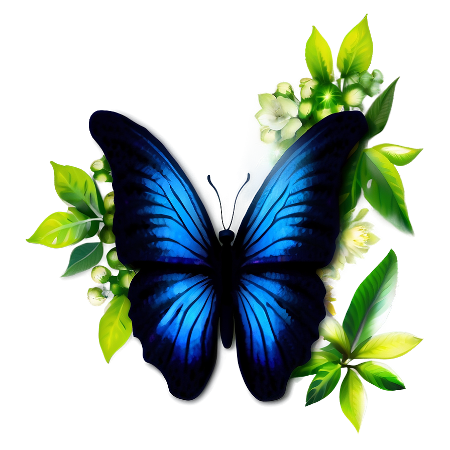 Silhouette Blue Butterflies Png Clq