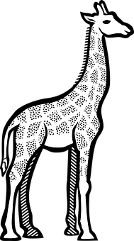 Silhouette Giraffe Graphic