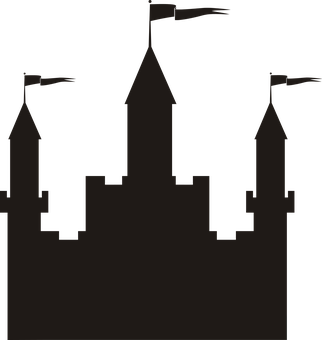 Silhouette Gothic Castle Outline