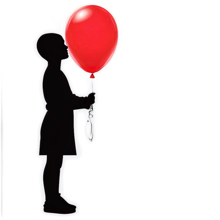 Silhouette Of A Person With Balloon Png Yoo