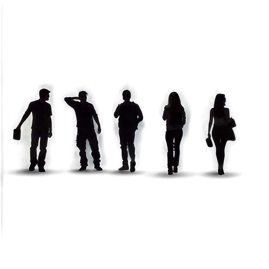 Silhouette People Standing Png Hal70