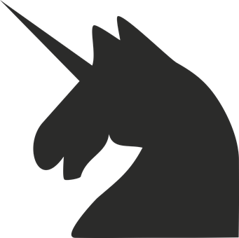 Silhouette Unicorn Profile