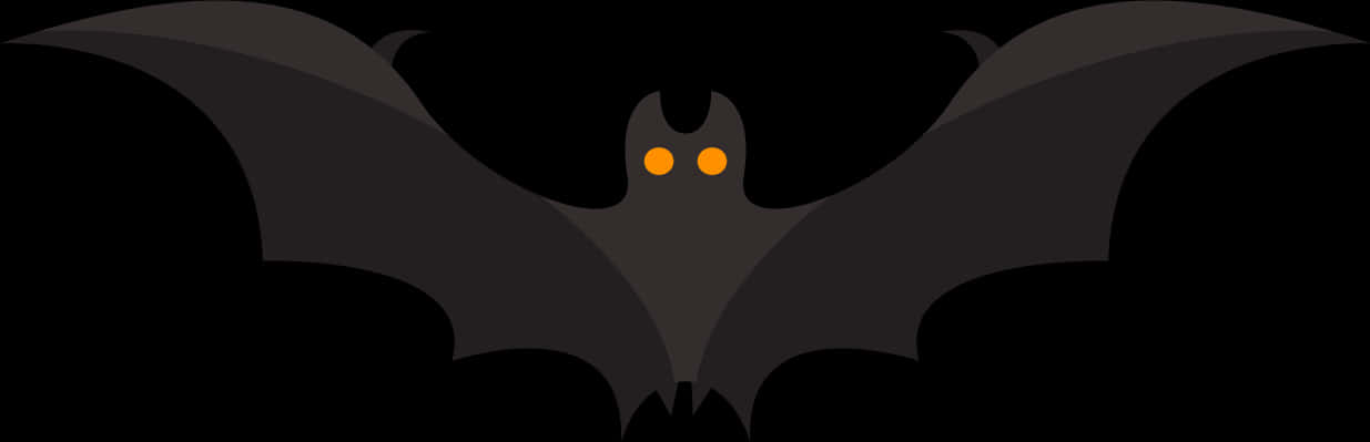 Silhouetted Bat Illustration