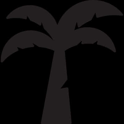 Silhouetted Coconut Tree Graphic