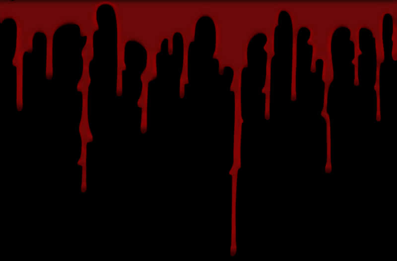 Silhouetted Crowd Blood Dripping Background