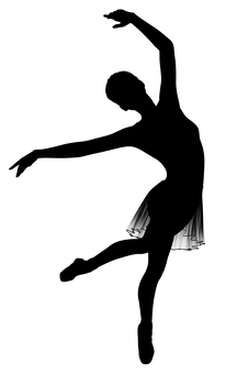 Silhouetteof Ballerinain Darkness