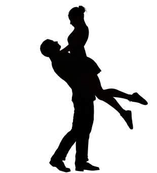 Silhouetteof Couple Dancing