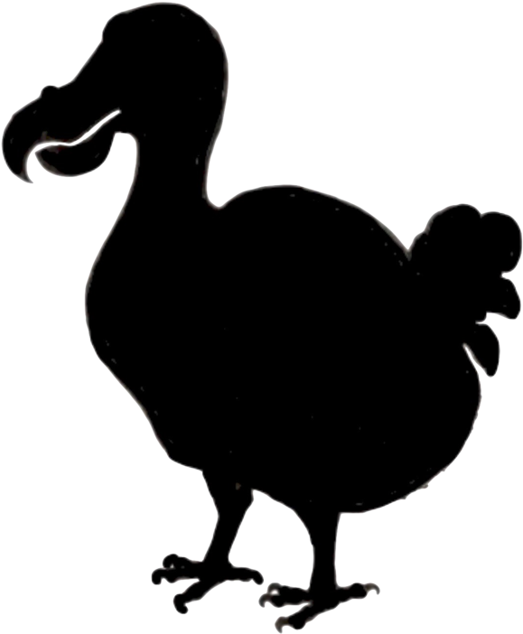 Silhouetteof Dodo Bird