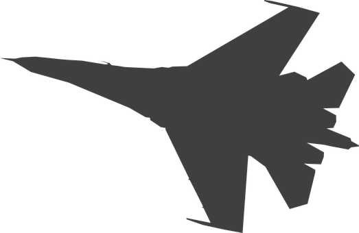 Silhouetteof Fighter Jet