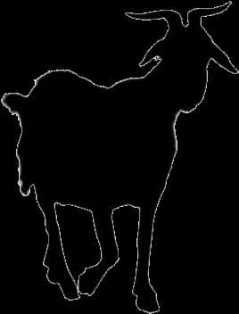 Silhouetteof Goat Standing