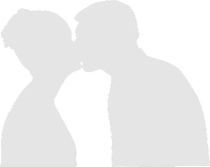 Silhouetteof Kissing Couple