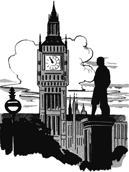 Silhouetteof Manand Big Ben