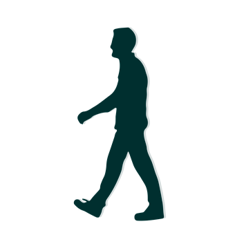 Silhouetteof Person Walking