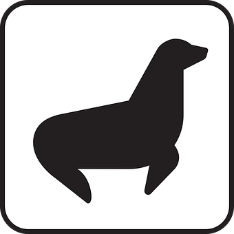 Silhouetteof Seal Icon