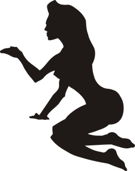 Silhouetteof Seated Woman