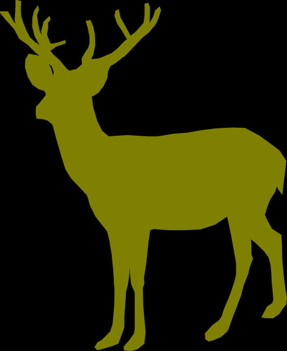 Silhouetteof Standing Deer