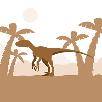 Silhouetteof Tyrannosaurus Rexat Night