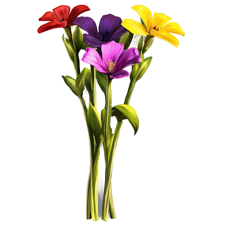 Silk Flower Bouquet Png Vja54