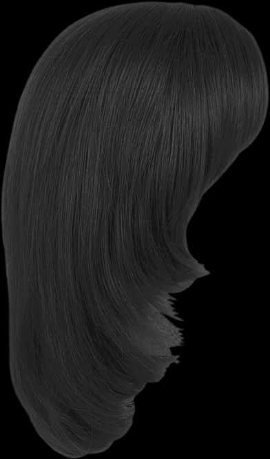 Silky Black Hair Texture