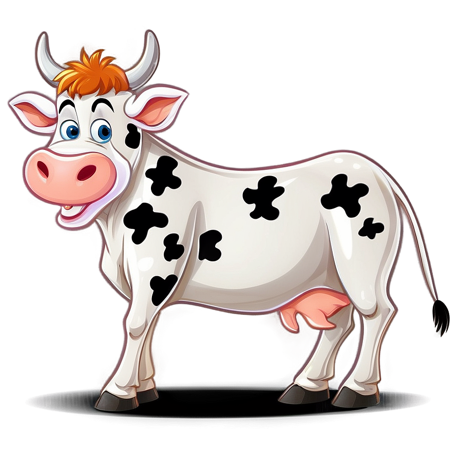 Silly Cow Cartoon Clipart Png 06272024