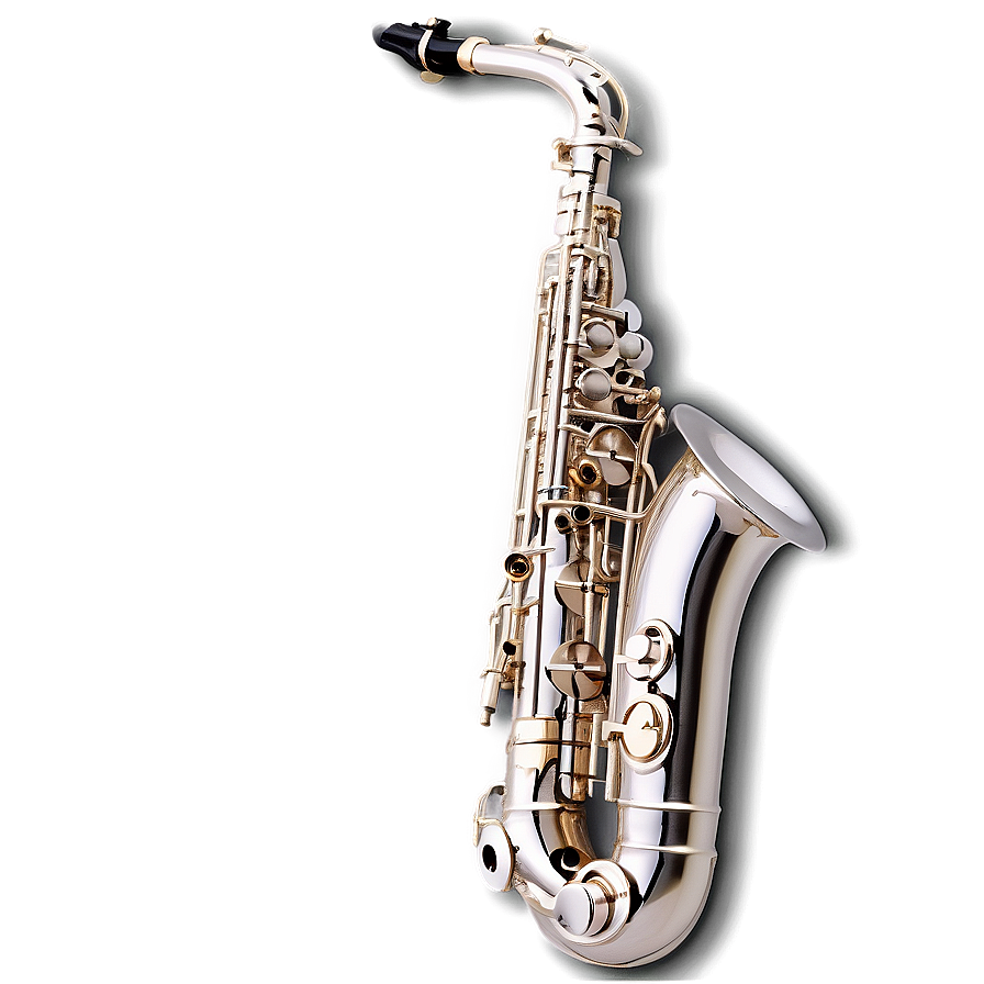 Silver Alto Saxophone Png 6