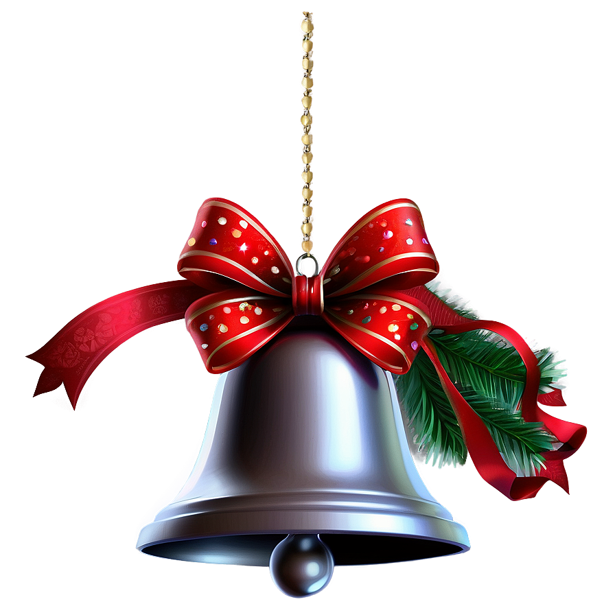 Silver Bell For Christmas Png 06242024