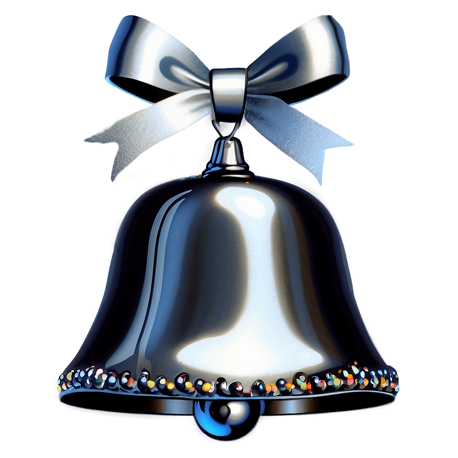 Silver Bell For Christmas Png 35