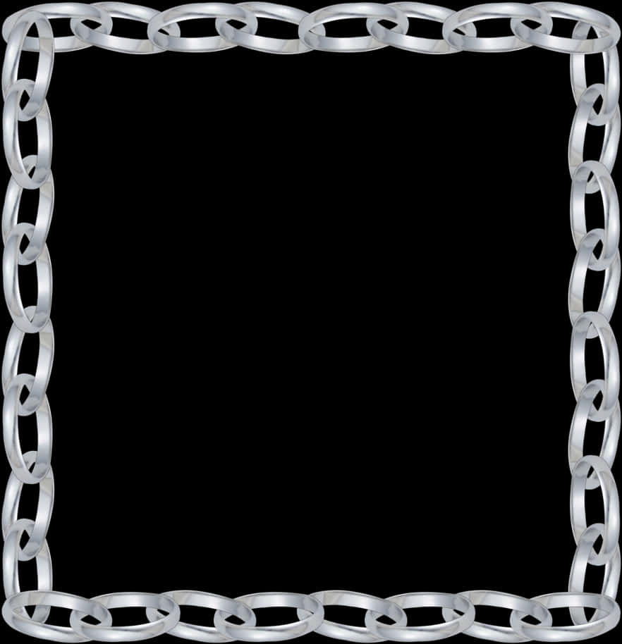 Silver Chain Link Frame Border