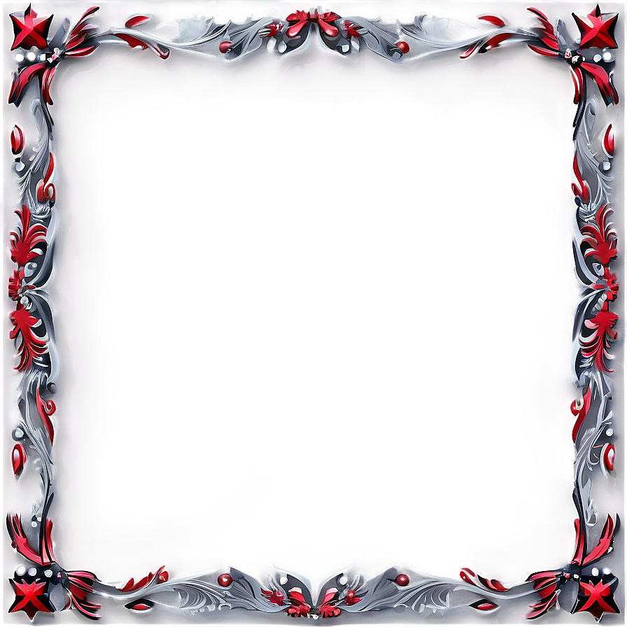 Silver Christmas Frame Png Wpc