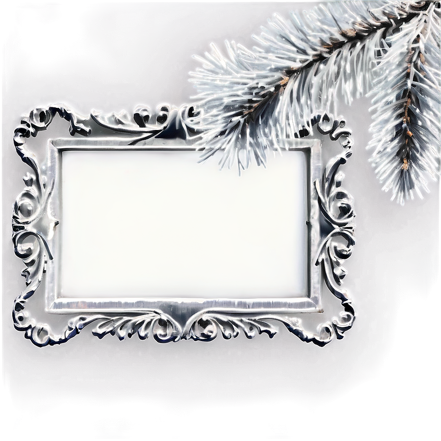 Silver Christmas Frame Png Yam