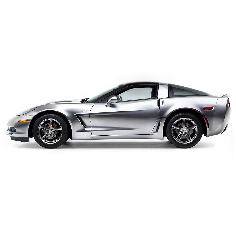 Silver Corvette Png 06252024