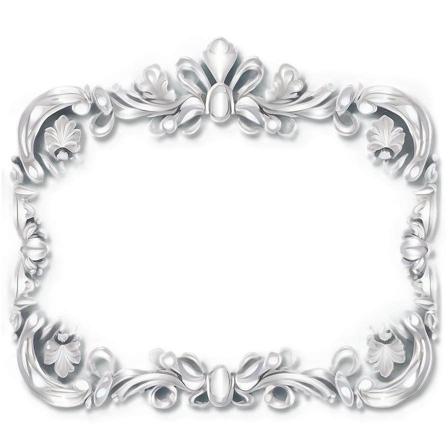 Silver Cute Frame Png Kxj