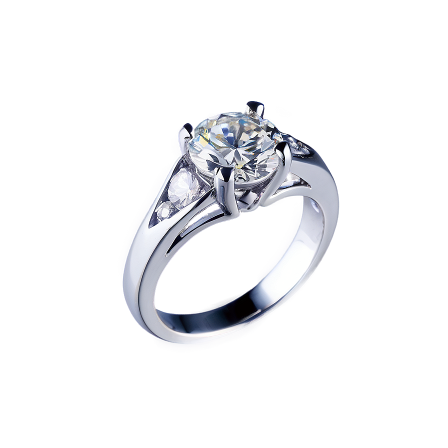 Silver Diamond Ring Png 06212024